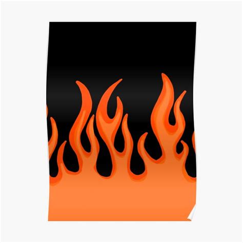 Fire Flame Poster For Sale By Aestheticni Redbubble