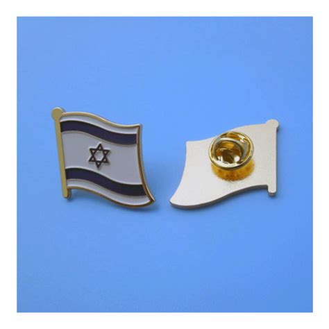 6 Pc Israel Flag Lapel Jew Pin Support Patriotic Tie Tack Jacket Enamel