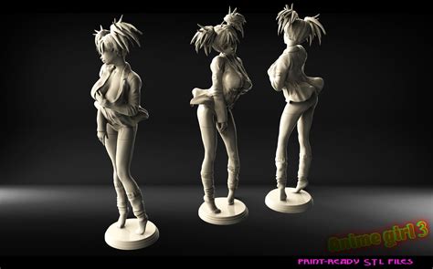 Free Anime D Print Files D Anime Model Models Girl Print Stl