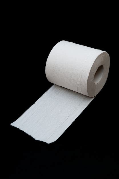 Premium Photo Single Roll Of Unrolled White Toilet Paper Isolated On