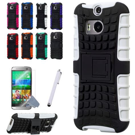 Htc One M8 Armor Shockproof Heavy Hard Stand Phone Case Cover Protect Film Htc One M8 Htc