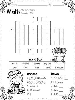 Printable grade 1 math worksheets with all singapore math topics. 1st Grade Math Crossword Puzzles - October by Frogs ...