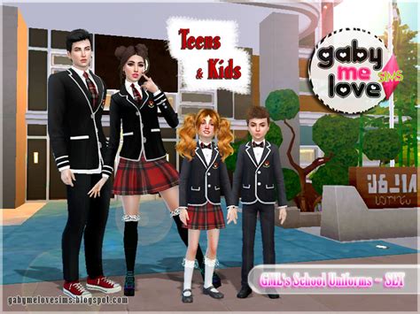Install Gmls School Uniforms Set For Children And Teens The Sims 4