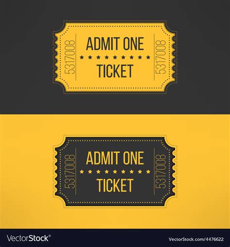 Entry Ticket In Stylish Vintage Style Admit One Vector Image