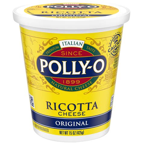 Polly O Original Ricotta Cheese 15 Oz Tub