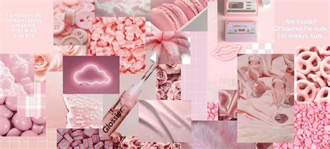 Aesthetic Light Pink Collage Wallpaper Pink Aesthetic Pink Macbook Pink