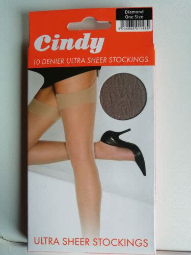 CINDY 2 Pairs 10 Denier Ultra Sheer Stockings DIAMOND BNIB EBay