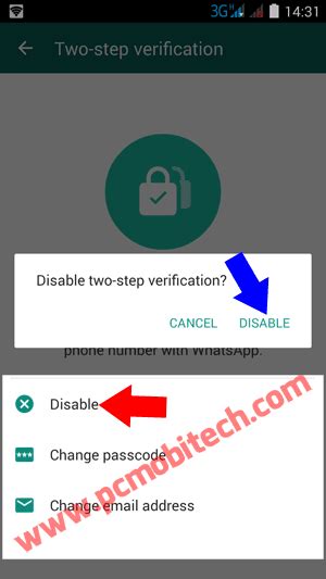 The whatsapp sms verification fails,as you have provides landline number. How to Enable-Disable Two-step verification in WhatsApp. - PCMobiTech