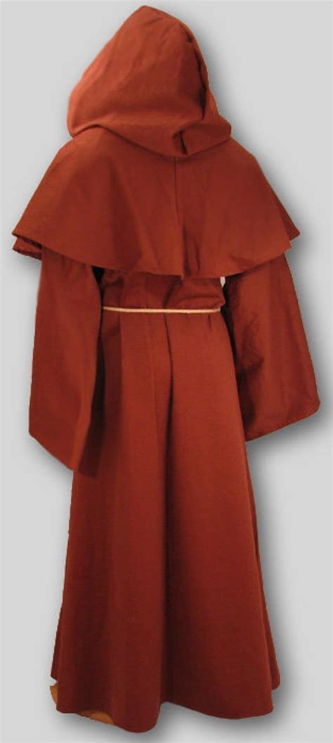 Monk Robe With Cowl For Larp Sca Faire Monks Many Sizes Etsy Big Sleeves Hooded Cowl Cowl Top