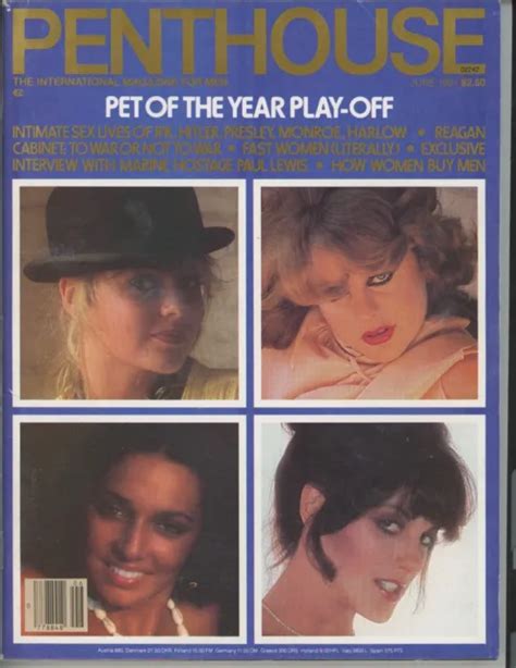 PENTHOUSE MAGAZINE JUNE 1981 Special Pet Of The Year Play Off Angela