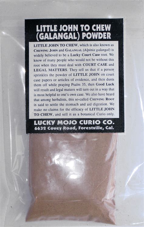 Herb Magic Catalogue Little John To Chew Powder