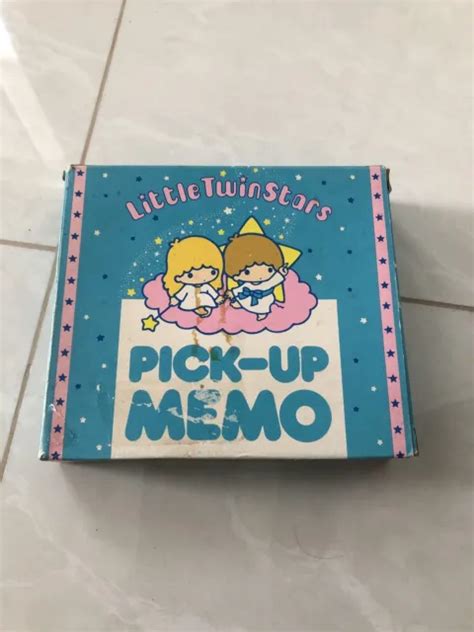 Nos Htf 1976 Vintage Sanrio Twin Little Stars Pick Up Memo Stationery