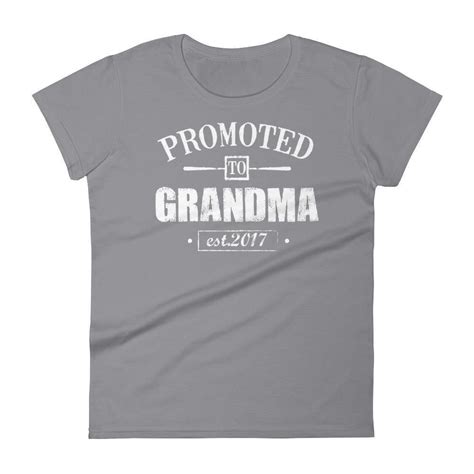 Women S Promoted To Grandma Est T Shirt Gift For New First Time