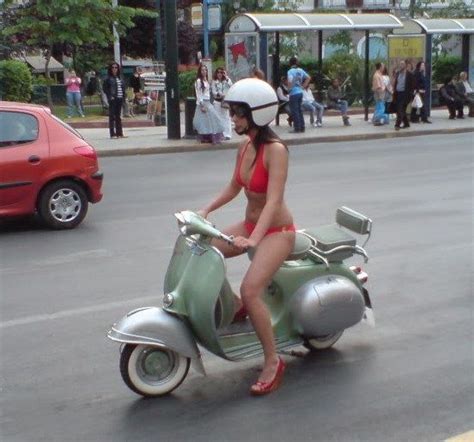 Scooter Girl Vespa Girl Motorcycle Girl