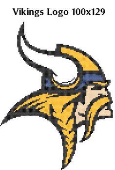*minnesota vikings helmet* cross stitch pattern. Minnesota Vikings logo NFL National Football League logo ...