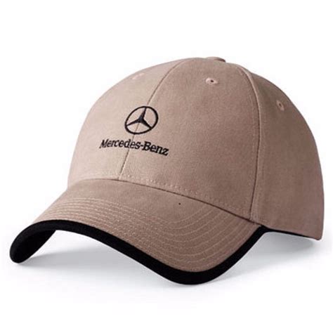Mercedes Benz Adjustable Ball Cap Wrapped Visor Twill New Light Brown