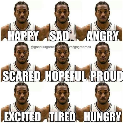 Memes about kawhi leonard and related topics. I saw him smile the other night! - Ronni | Funny nba memes, Funny basketball memes, Basketball ...