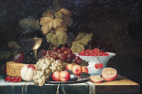 Still Life Of Fruit Dutch 17th Century Art Old Master Still Life Oil