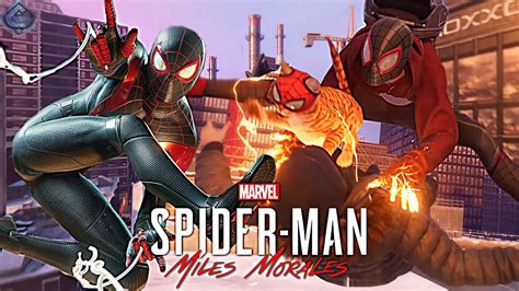 Spider Man Miles Morales Ps5 Web Swinging Gameplay Rhino Boss