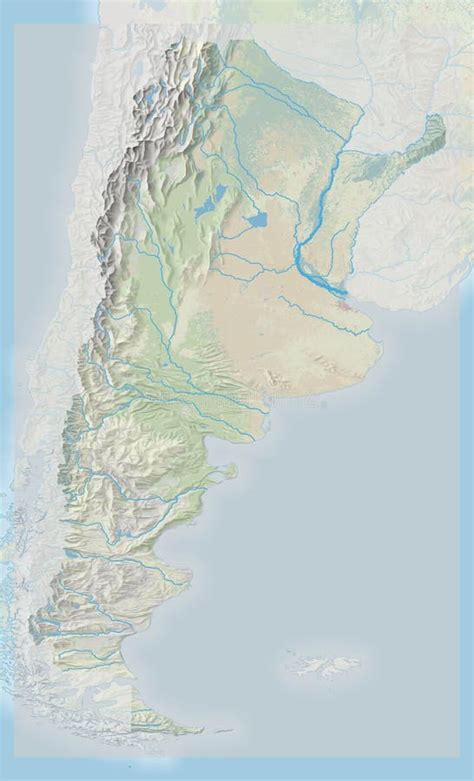 Topographic Map Of Argentina Stock Illustration Illustration Of Maps