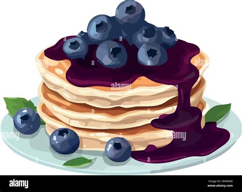 Buttermilk Pancake Stack Stock Vector Images Alamy