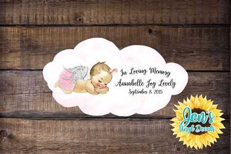 Baby Memorial Sticker Infant Memorial Decal In Loving Memory Etsy