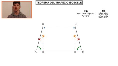 Teorema Del Trapezio Isoscele Youtube