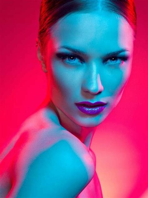 Colorful Beauty Portrait By David Benoliel Photography Colour Gel