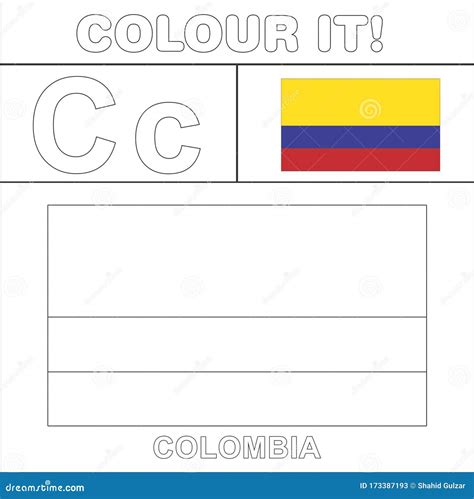 Colour It Kids Colouring Page Country Starting From English Letter C