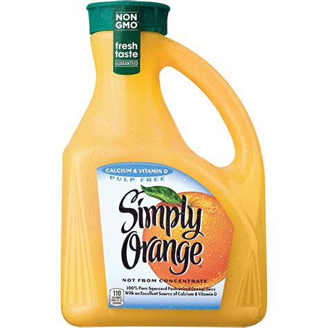 Simply Orange Juice 89 Fl Oz 100 Juice With Calcium And Vitamin D