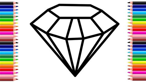 Cómo Dibujar Un Diamante Dibujo De Diamante Youtube