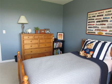 Remodelaholic Blue Boys Bedroom Makeover With Chevron Curtains