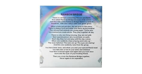Azulejo Poema del puente del arco iris | Zazzle.es