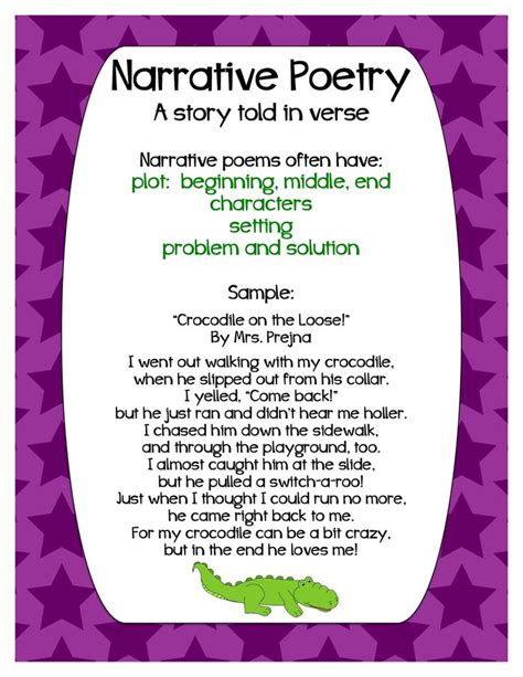 Narrative Poetry Poster.pdf | Narrative poetry, Narrative poem, Poetry day