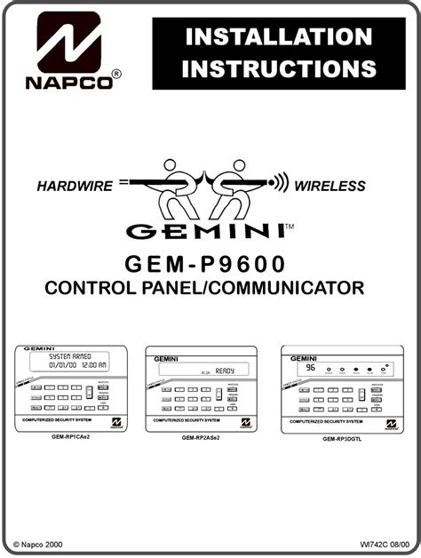 Gemini Gem P9600 Installation Instructions Manual Pdf Download Manualslib