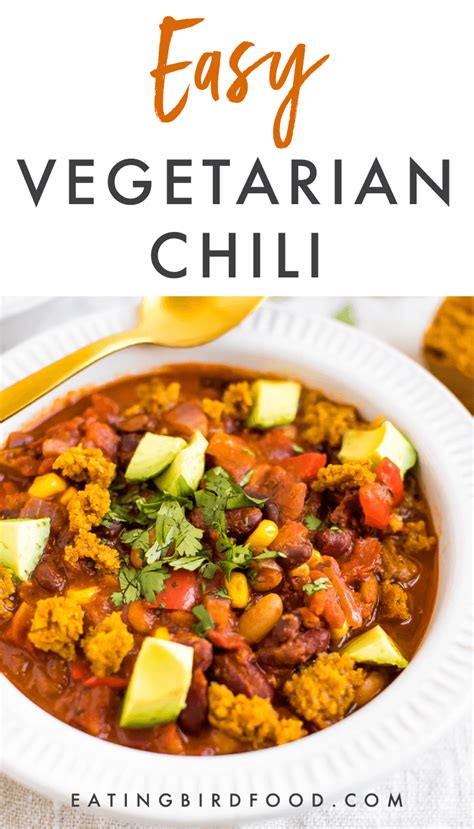My Go To Healthy And Easy Vegetarian Chili Recipe Its So Easy To Make