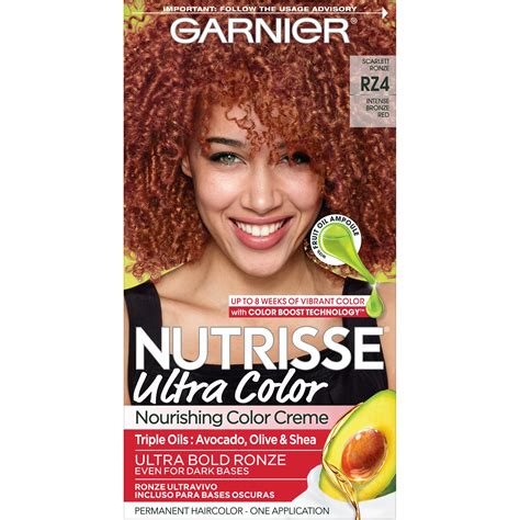 Garnier Nutrisse Ultra Color Nourishing Hair Color Creme Rz4 Intense Bronze Red Scarlet Ronze