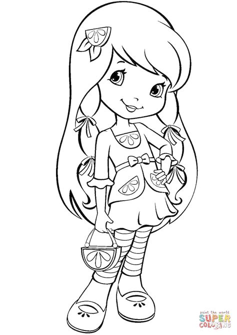 Strawberry Shortcake Lemon Coloring Page Coloring Pages