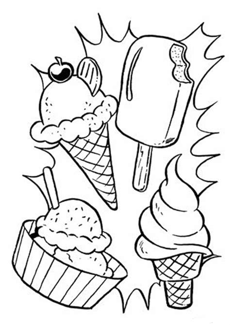 Printable Ice Cream Coloring Pages