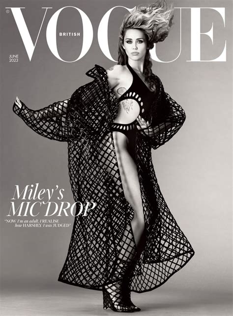 Miley Cyrus Covers British Vogue In A Cutout Ala A Bodysuit Popsugar