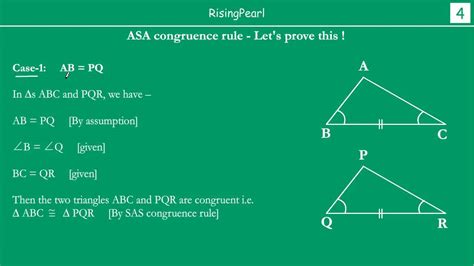 ASA (Angle-Side-Angle) Congruence rule and Proof - YouTube