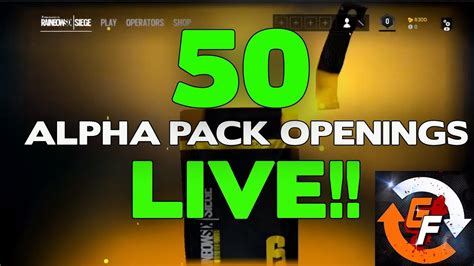 Rainbow Six Siege 50 Alpha Pack Openings Live Ps4 Youtube