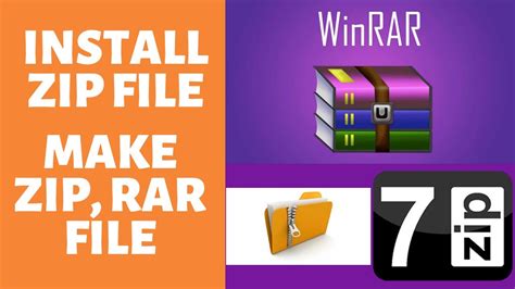How To Install Zip And Rar File On Your Computer How To Zip A File In Windows Youtube