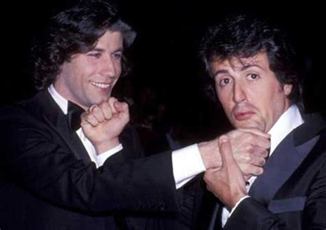 John Travolta And Sylvester Stallone At The Academy Awards 1978 R