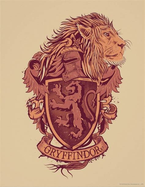 Harry Potter Gryffindor Lion Crest Poster Zazzle Harry Potter