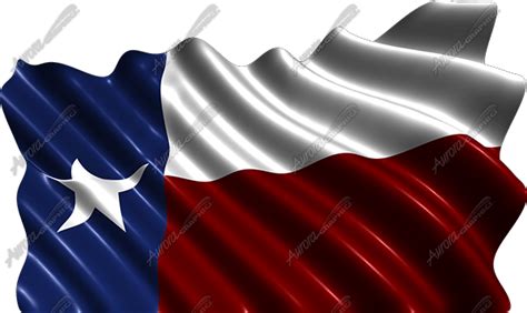 Waving Texas Flag Aurora Graphics