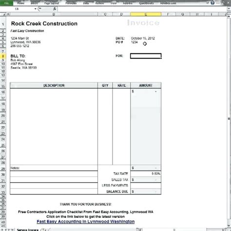 5 Subcontractor Invoice Sample Excel Templates
