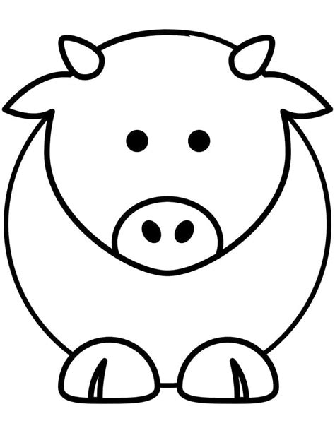 Simple Cow Coloring Page Download Print Or Color Online For Free