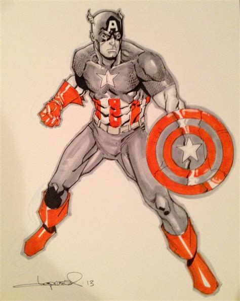 Aaron Lopresti Captain America Comic Art Captain America Comic Art