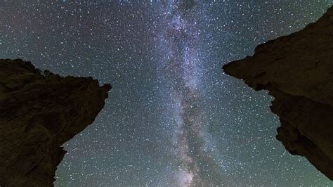 Download Wallpaper 3840x2160 Milky Way Stars Rocks Sky Night Dark